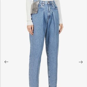 GOLDSIGN Blue 'The Pleat Curve' Jeans BLUE size 29